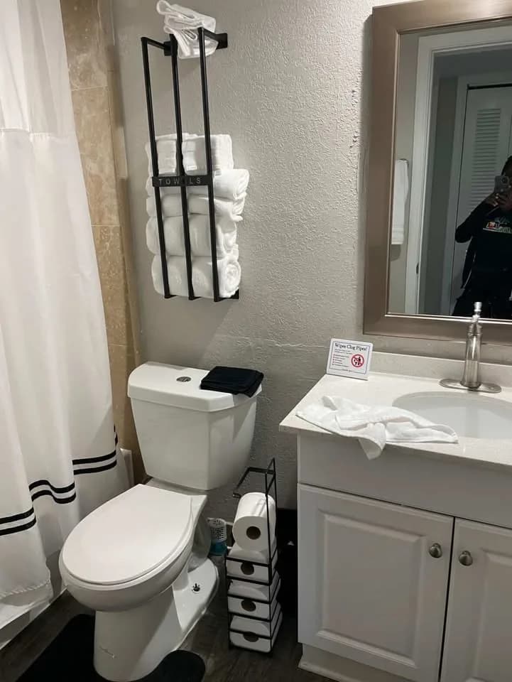 Clean bathroom vanity