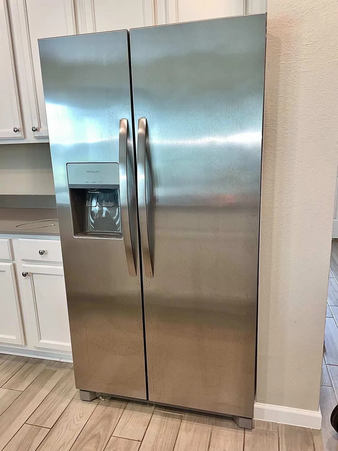 Refrigerator exterior after deep cleaning by Pristine Cleaning Gurus