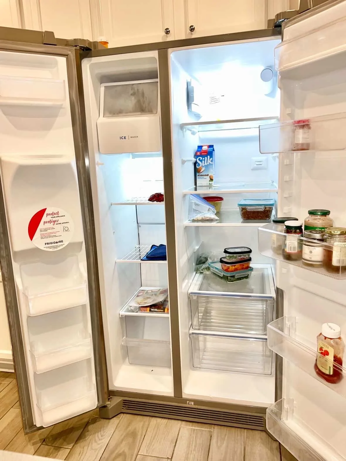 Refrigerator interior before deep cleaning in Jacksonville FL