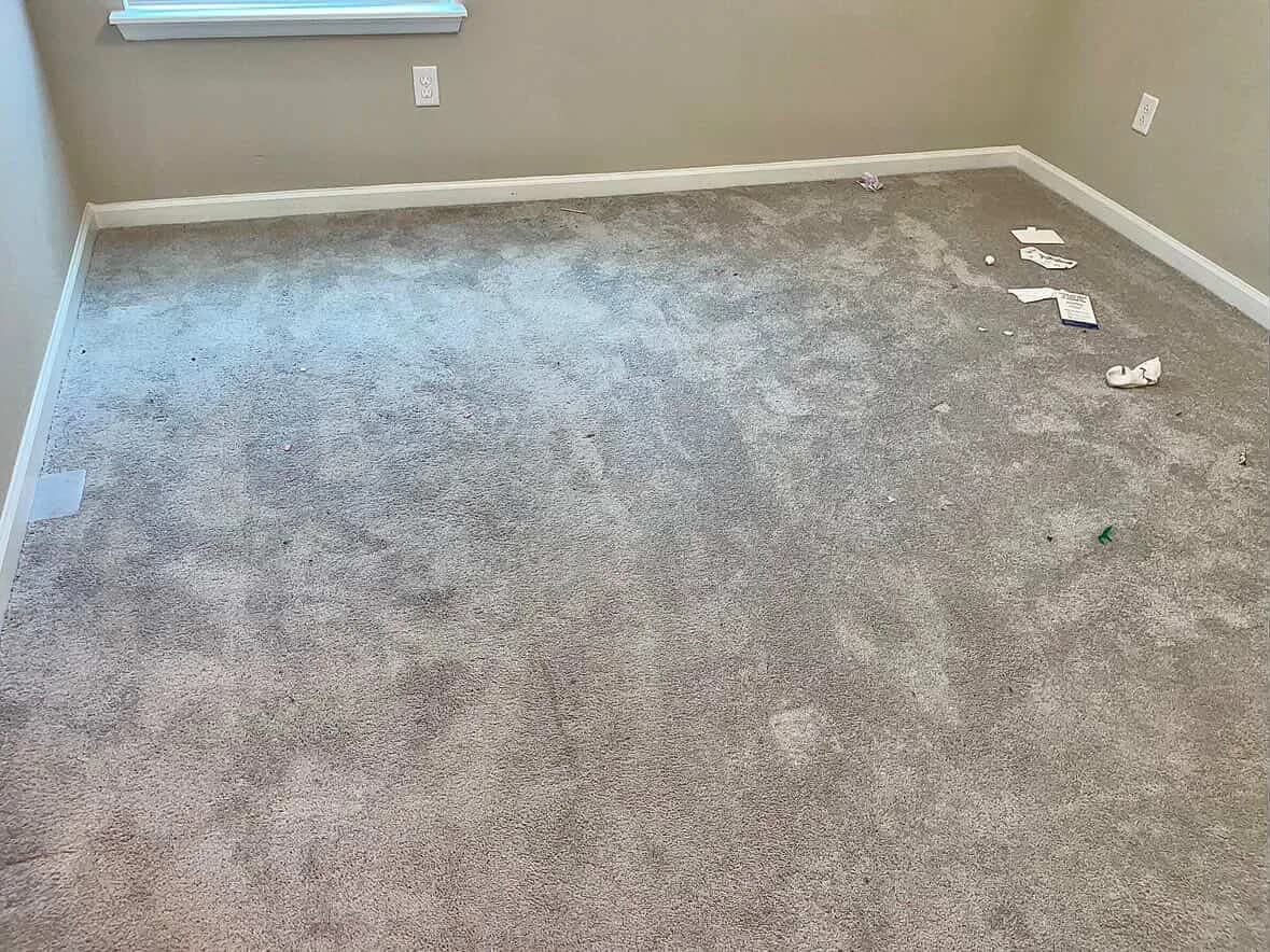 Bedroom before a move-out clean in Jacksonville